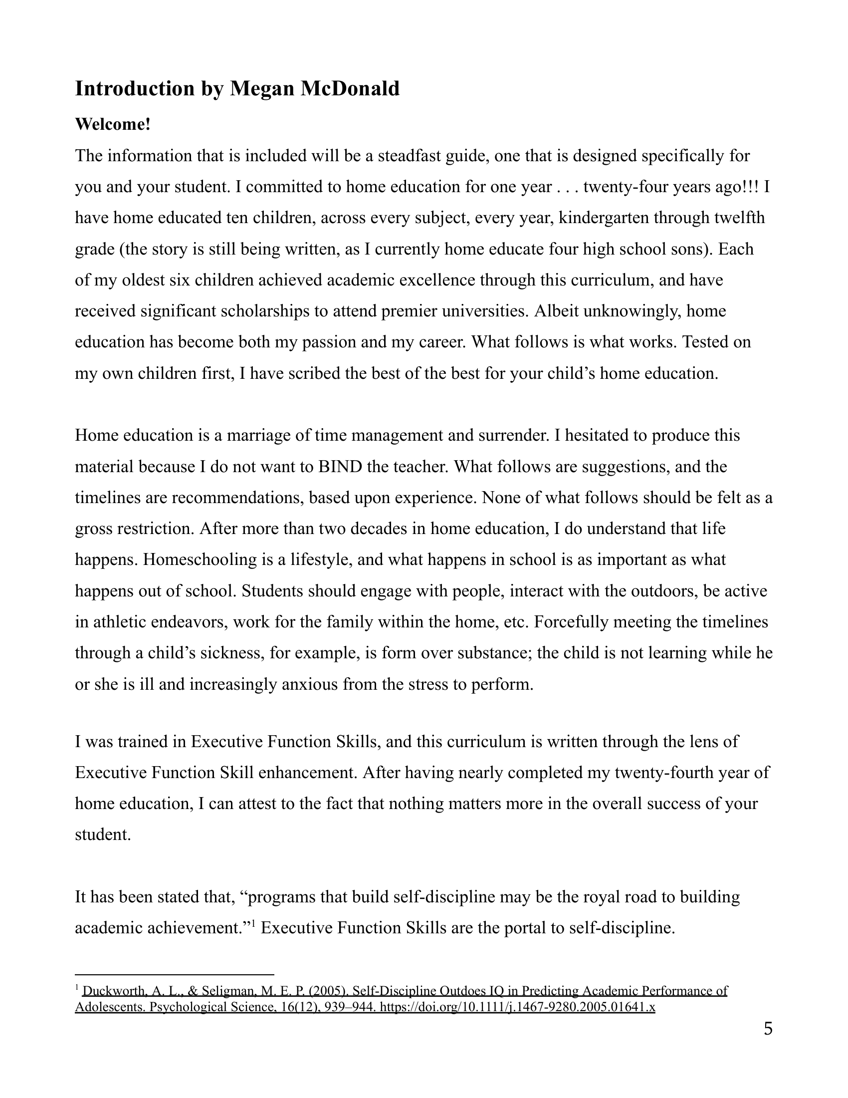 Home Education Curriculum - preview page 1